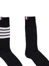 THOM BROWNE STRIPED DETAIL COTTON BLEND SOCKS,10871237