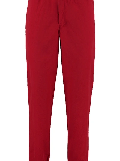 Ami Alexandre Mattiussi Techno Fabric Track Trousers In Red