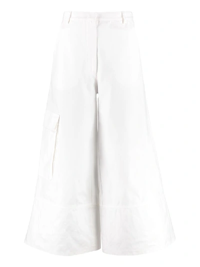 Moncler High-rise Culotte Jeans In White