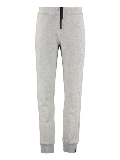 Lanvin Cotton Sweatpants With Embroidery In Grey
