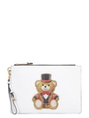 MOSCHINO PRINTED FLAT POUCH,10869886
