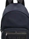 TOD'S NYLON BACKPACK WITH LEATHER DETAILS,10878449