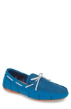 Swims Men's Mesh & Rubber Braided-lace Boat Shoes, Seaport Blue/alloy In Seaport Blue/ Alloy
