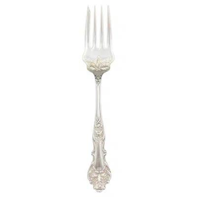 Pre-owned 1847 Rogers Bros. Rare Circa 1906 Rodgers Bros Charter Oak Meat Fork W/ Acorn Branch & Leaf Motif In Silver