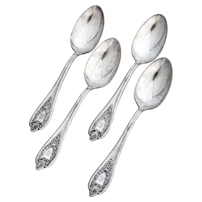 Pre-owned 1847 Rogers Bros. Set Of Four Victorian Silverplate Tablespoons By