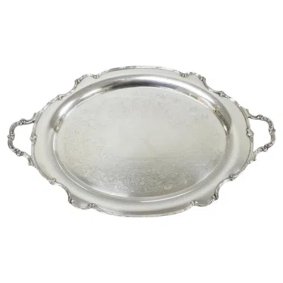 Pre-owned 1847 Rogers Bros. Vintage 1847 Rogers Bros "reflection" Silver Plated Oval Serving Platter Tray