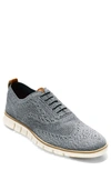Cole Haan 2.zerogrand Stitchlite Water Resistant Wingtip In Ironstone/ Ivory
