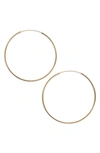Argento Vivo Large Endless Large Hoop Earrings In Gold-plated Sterling Silver In Gold