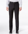 DKNY MEN'S MODERN-FIT STRETCH TEXTURED WOOL SUIT PANTS