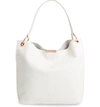 TED BAKER CANDIEE BOW LEATHER HOBO - WHITE,WXB-CANDIEE-XH9W