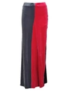 Y/PROJECT Y/PROJECT Y/PROJECT COLOUR BLOCK VELVET SKIRT,10897487