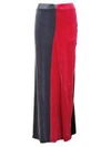 Y/PROJECT Y/PROJECT Y/PROJECT COLOUR BLOCK VELVET SKIRT,10897414