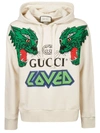 Gucci Cotton Sweatshirt With Tigers In Off White