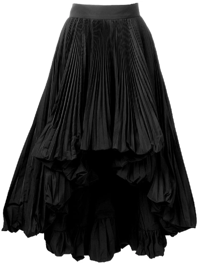 Alexandre Vauthier Ruffle Faille Skirt In Black