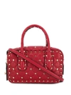 VALENTINO GARAVANI VALENTINO VALENTINO GARAVANI SMALL BAULETTO ROCKSTUD BAG - RED