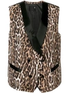 R13 LEOPARD PRINT WAISTCOAT