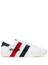 MONCLER STRIPED LO-TOP SNEAKERS