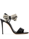 CASADEI BOW LUXE SANDALS