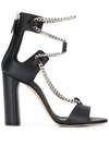 CASADEI CASADEI BLOCK HEEL SANDALS - BLACK