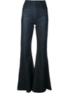 CUSHNIE CUSHNIE FLARED HIGH-WAIST JEANS - BLUE