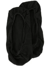 Wolford Black Cotton 40 Footsies Socks In Black