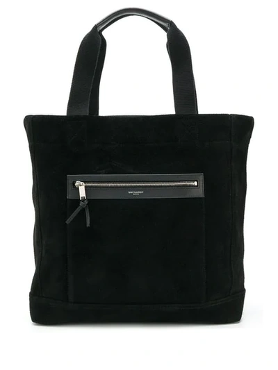 Saint Laurent City Shopping Bag In Black