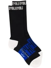 YOHJI YAMAMOTO YOHJI YAMAMOTO LOGO SOCKS - BLACK