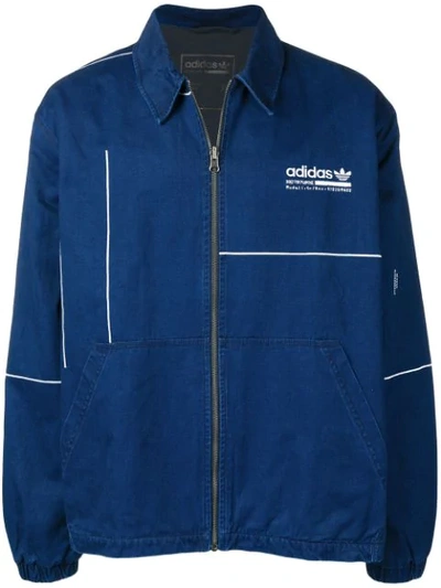 Adidas Originals Logo Jacket In Blue