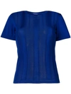 Barrie Short-sleeve Fitted T-shirt In Blue