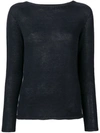 MAX MARA 'S MAX MARA BOAT NECK JUMPER - BLUE