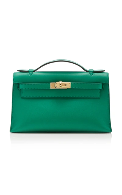 Hermã¨s Vintage By Heritage Auctions Hermès Vert Vertigo Swift Leather Kelly Pochette In Green