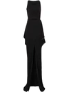 BURBERRY CRYSTAL DETAIL CUT-OUT STRETCH JERSEY GOWN