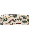 GUCCI HEADBAND WITH FLOWERS AND STIRRUPS PRINT