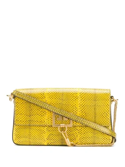Givenchy Charm Snakeskin Crossbody Bag In 700 Yellow