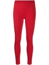 BEN TAVERNITI UNRAVEL PROJECT UNRAVEL PROJECT MID RISE LEGGINGS - RED