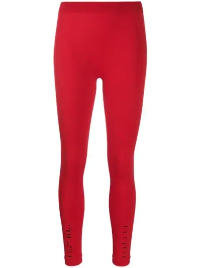 Ben Taverniti Unravel Project Unravel Project Mid Rise Leggings - 红色 In Red