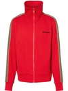 Burberry Silas Icon Stripe Track Jacket In Red