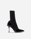 DOLCE & GABBANA SHINY CALFSKIN ANKLE BOOTS WITH STOCKINETTE