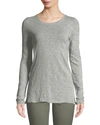 Atm Anthony Thomas Melillo Slub Pima Cotton-blend Jersey Top In Gray
