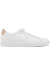 COMMON PROJECTS RETRO METALLIC-PANELED LEATHER SNEAKERS