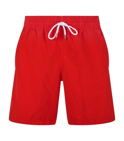 Derek Rose Aruba Slim-fit Mid-length Swim Shorts In Red