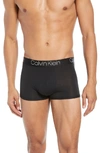 Calvin Klein Ultrasoft Stretch Modal Trunks In Black/ White