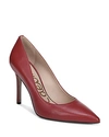 Sam Edelman Women's Hazel Pointed Toe High-heel Pumps In Red Leather