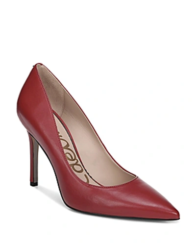 Sam Edelman Women's Hazel Pointed Toe High-heel Pumps In Red Leather