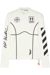 OFF-WHITE PRINTED STRETCH-JERSEY TOP
