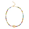 ANNI LU ALAIA COWRY 18KT GOLD-PLATED NECKLACE