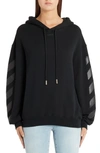 OFF-WHITE DIAGONAL CARRYOVER LONG HOODIE,OWBB032S19D970831010