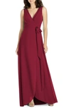 JENNY PACKHAM CHIFFON WRAP GOWN,JP1025