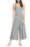 Eberjey Charlie Heathered Jersey Jumpsuit In Heather Grey