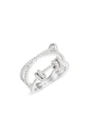 APM MONACO UP & DOWN ZIGZAG RING,A17574OX
